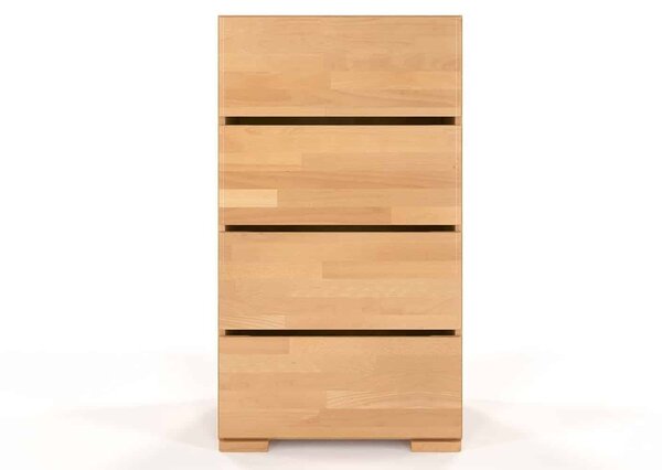 Comodă lemn masiv TerraCraft Fag 4 Sertare, 60 × 45 × 108 cm - Natural