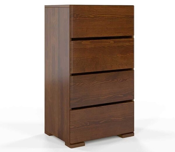 Comodă lemn masiv TerraCraft Pin 4 Sertare, 60 × 45 × 108 cm - Natural