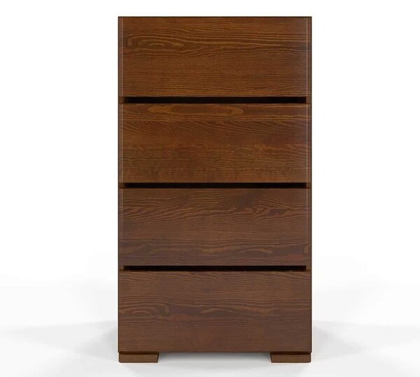 Comodă lemn masiv TerraCraft Pin 4 Sertare, 60 × 45 × 108 cm - Natural