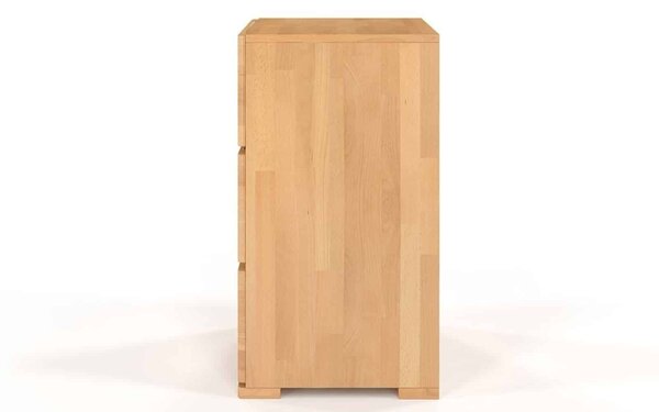 Comodă lemn masiv TerraCraft Fag 3 Sertare, 60 × 45 × 81 cm - Natural