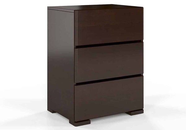 Comodă lemn masiv TerraCraft Pin 3 Sertare, 60 × 45 × 81 cm - Natural