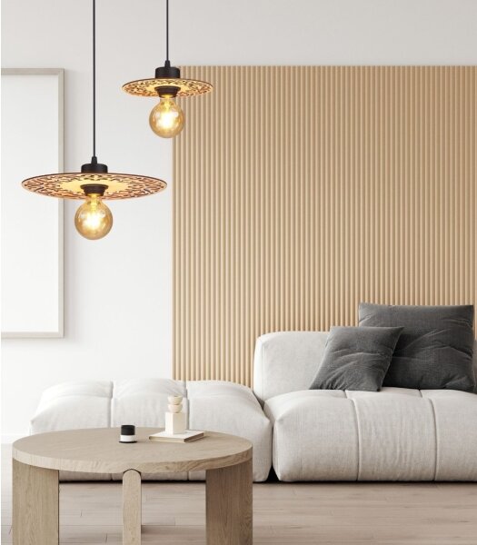 Lustră pe cablu FALCO 1xE27/60W/230V d. 20 cm bej