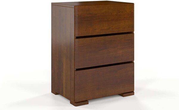 Comodă lemn masiv TerraCraft Pin 3 Sertare, 60 × 45 × 81 cm - Natural