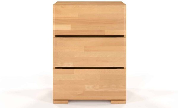 Comodă lemn masiv TerraCraft Fag 3 Sertare, 60 × 45 × 81 cm - Natural