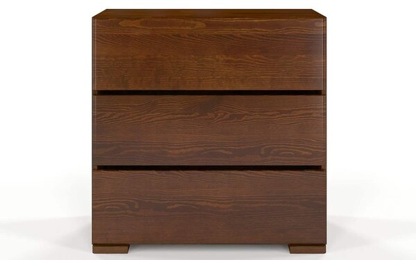 Comodă lemn masiv TerraCraft Pin 3 Sertare, 80 × 45 × 81 cm - Natural