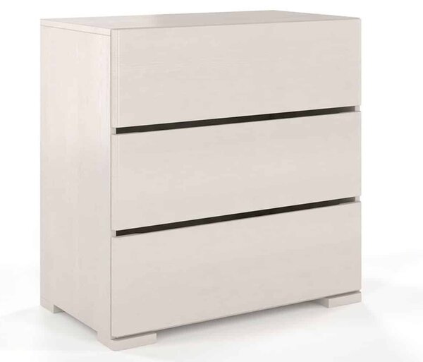 Comodă lemn masiv TerraCraft Pin 3 Sertare, 80 × 45 × 81 cm - Natural