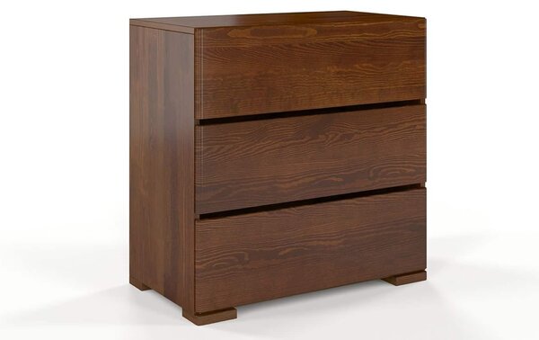 Comodă lemn masiv TerraCraft Pin 3 Sertare, 80 × 45 × 81 cm - Natural