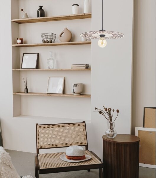 Lustră pe cablu FALCO 1xE27/60W/230V d. 40 cm bej