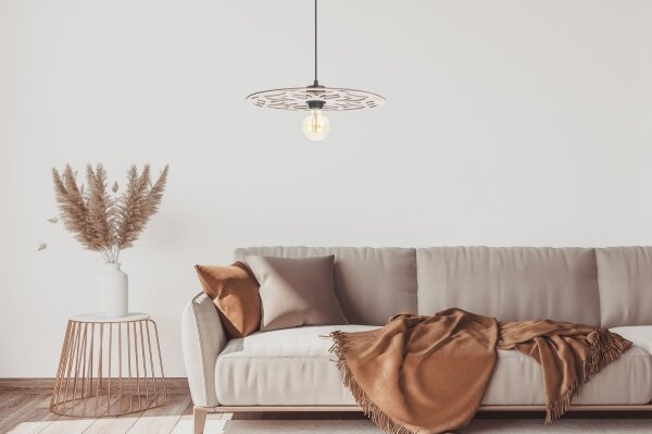 Lustră pe cablu FALCO 1xE27/60W/230V d. 40 cm bej