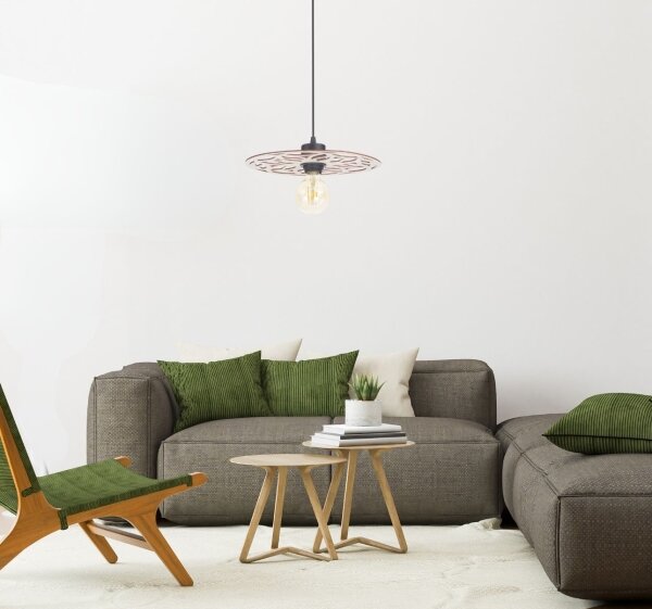 Lustră pe cablu FALCO 1xE27/60W/230V d. 30 cm bej
