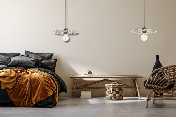 Lustră pe cablu FALCO 1xE27/60W/230V d. 30 cm bej