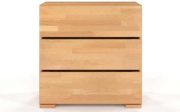 Comodă lemn masiv TerraCraft Fag 3 Sertare, 80 × 45 × 81 cm - Natural