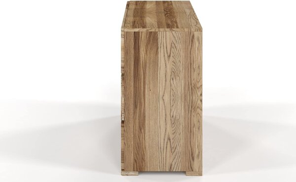 Comodă lemn masiv TerraCraft Stejar 3+2+1 Sertare, 120 × 45 × 81 cm - Bleached oil