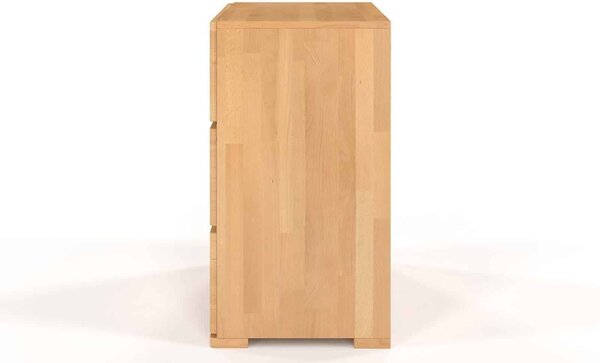 Comodă lemn masiv TerraCraft Fag 3 Sertare, 80 × 45 × 81 cm - Natural