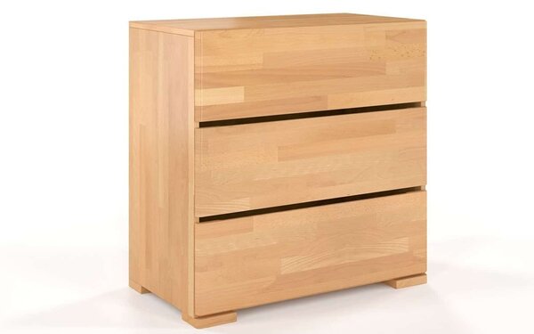Comodă lemn masiv TerraCraft Fag 3 Sertare, 80 × 45 × 81 cm - Natural