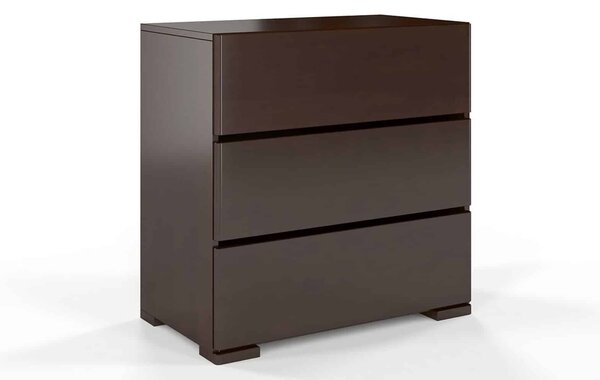 Comodă lemn masiv TerraCraft Fag 3 Sertare, 80 × 45 × 81 cm - Natural
