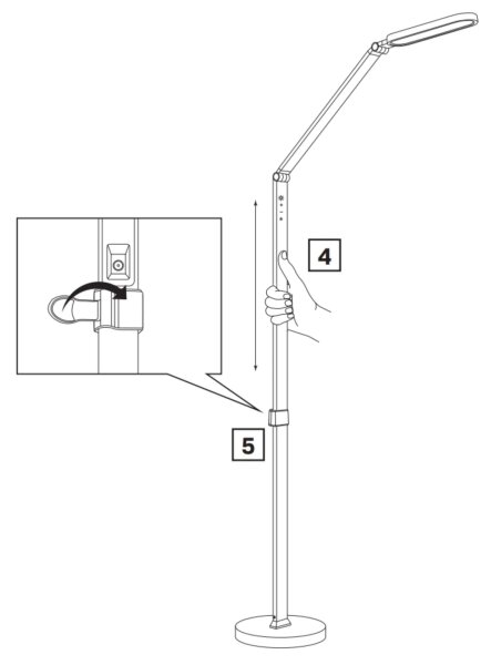 Lampadar LED tactil dimabil FERRARA LED/13W/230V 3000/4000/6000K alb