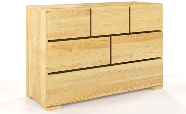 Comodă lemn masiv TerraCraft Pin 3+2+1 Sertare, 120 × 45 × 81 cm - Natural