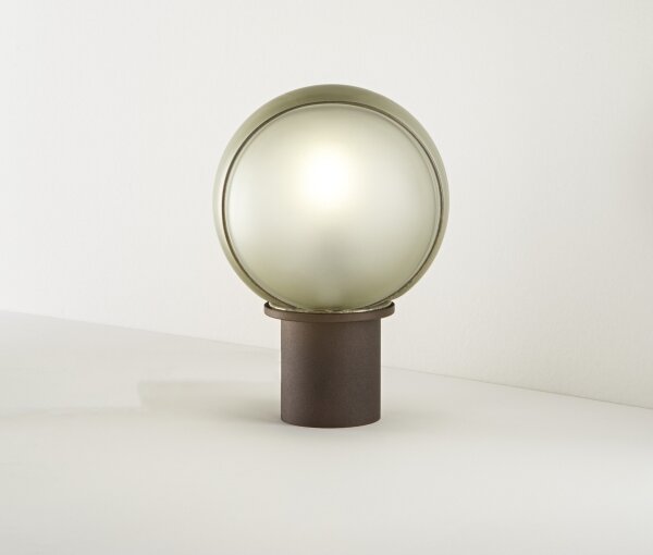 Lampă de masă SIRU FLORET 1xE14/40W/230V maro/gri sticlă venețiană