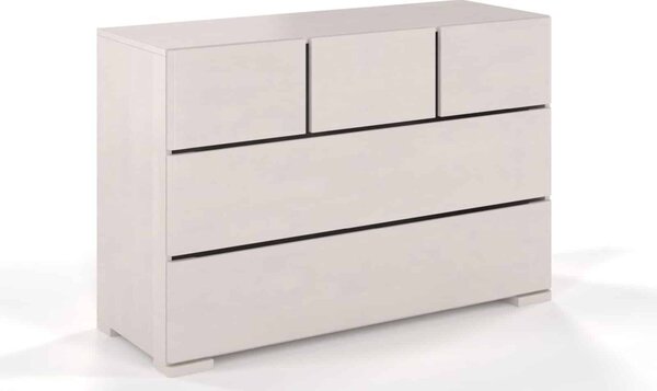 Comodă lemn masiv TerraCraft Fag 3+2 Sertare, 120 × 45 × 81 cm - Natural