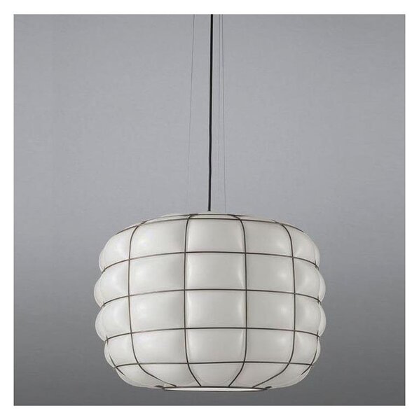 Lustră pe cablu SIRU TERRA 1xE27/60W/230V negru/alb sticlă venețiană