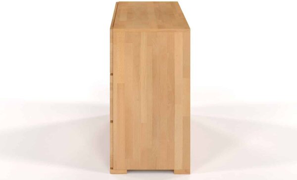 Comodă lemn masiv TerraCraft Fag 3+2 Sertare, 120 × 45 × 81 cm - Natural