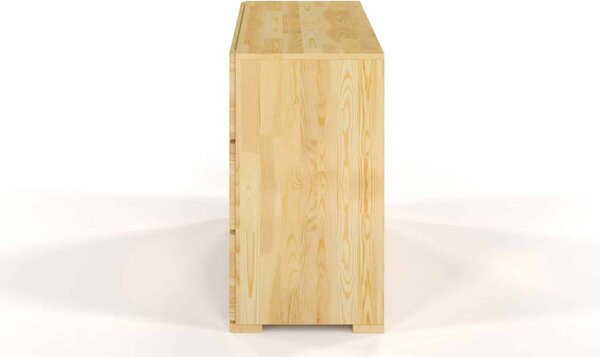 Comodă lemn masiv TerraCraft Pin 3+2 Sertare, 120 × 45 × 81 cm - Natural