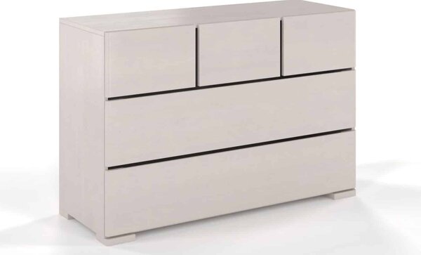 Comodă lemn masiv TerraCraft Pin 3+2 Sertare, 120 × 45 × 81 cm - Natural