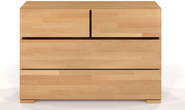 Comodă lemn masiv TerraCraft Fag 2+2 Sertare, 120 × 45 × 81 cm - Natural