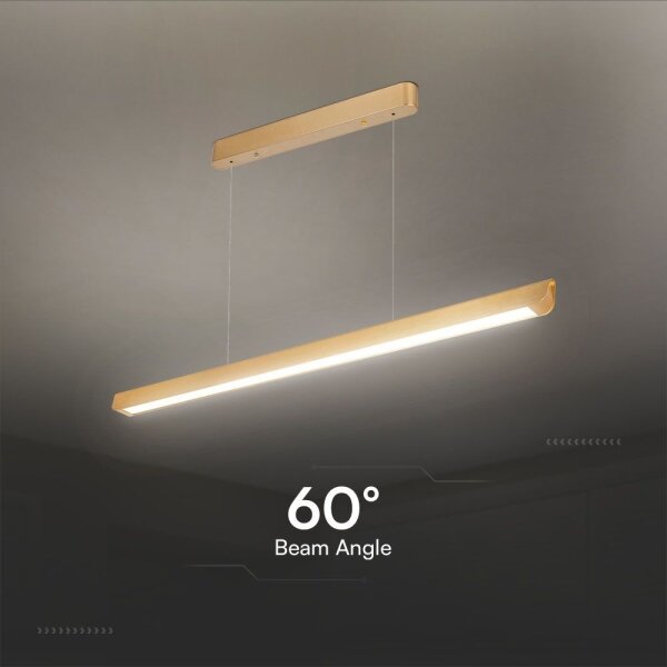 Lustră LED pe cablu LED/36W/230V 3000/4000/6400K auriu