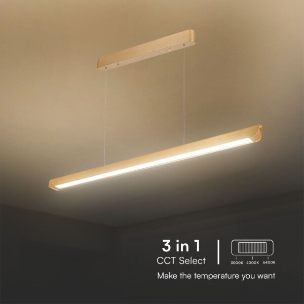 Lustră LED pe cablu LED/36W/230V 3000/4000/6400K auriu