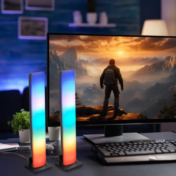 SET 2x lampă LED RGB dimabilă de masă LED/5W/5V + telecomandă