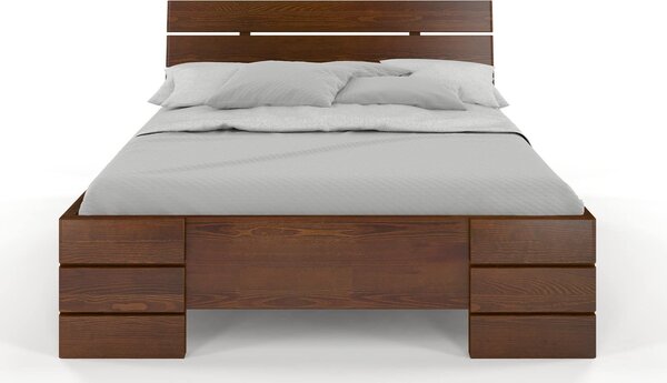 Pat lemn masiv Înalt TerraCraft Pin Personalizabil - 90x200cm
