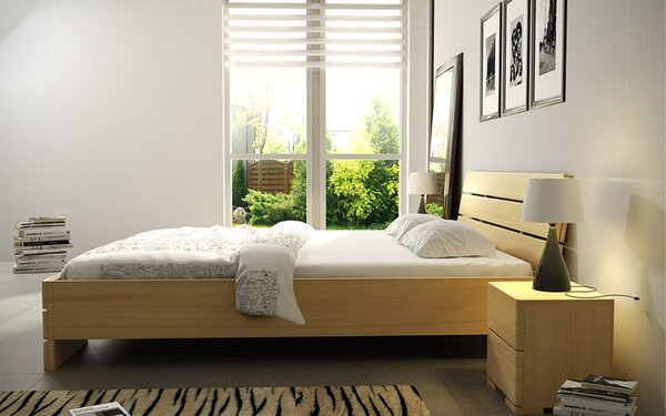 Pat lemn masiv Înalt TerraCraft Pin Personalizabil - 90x200cm