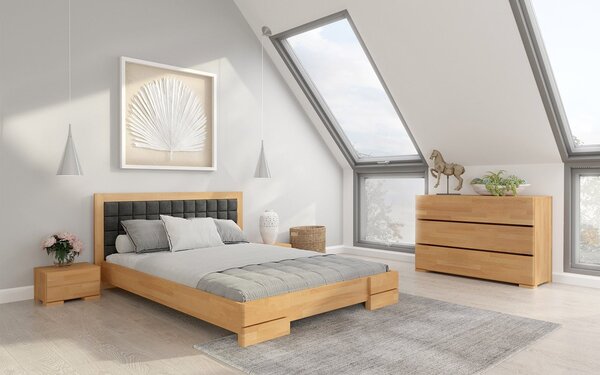 Comodă lemn masiv TerraCraft Fag 3 sertare, 120 × 45 × 81 cm - Natural