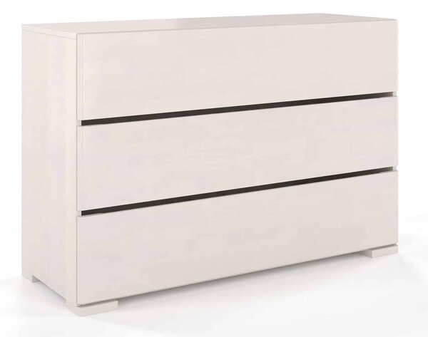 Comodă lemn masiv TerraCraft Fag 3 sertare, 120 × 45 × 81 cm - Natural