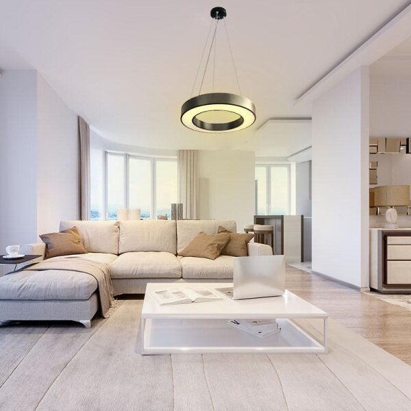 Lustră LED dimabilă pe cablu LED/45W/230V 3000-6500K negru + telecomandă