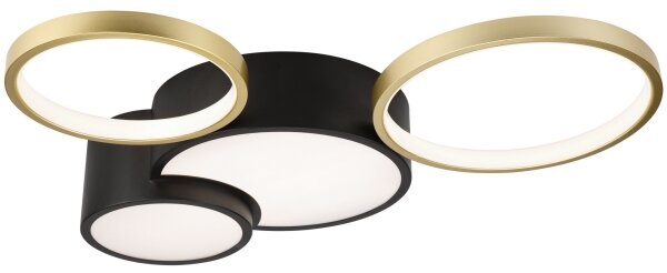 Plafonieră dimabilă ALIZEE LED/30W/230V 3000-6500K negru/auriu