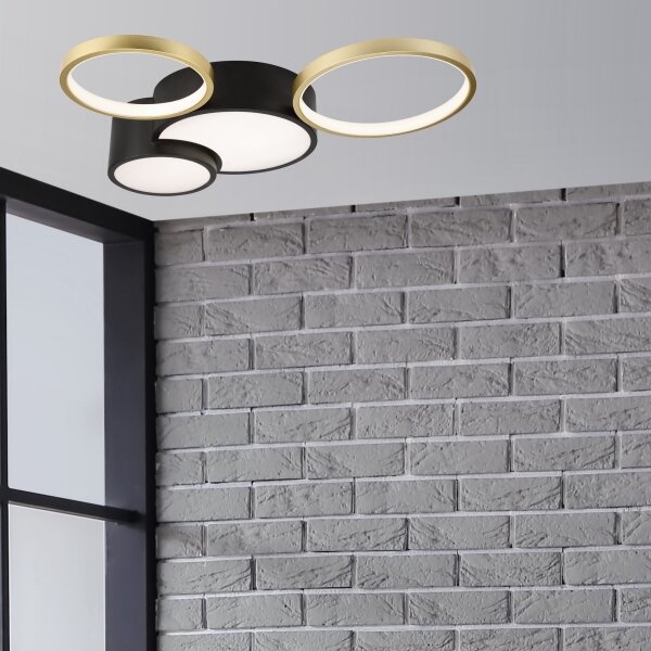 Plafonieră dimabilă ALIZEE LED/30W/230V 3000-6500K negru/auriu