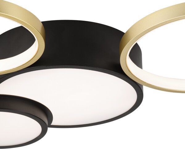 Plafonieră dimabilă ALIZEE LED/30W/230V 3000-6500K negru/auriu