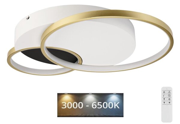Plafonieră dimabilă BENITO LED/31W/230V 3000-6500K alb/auriu