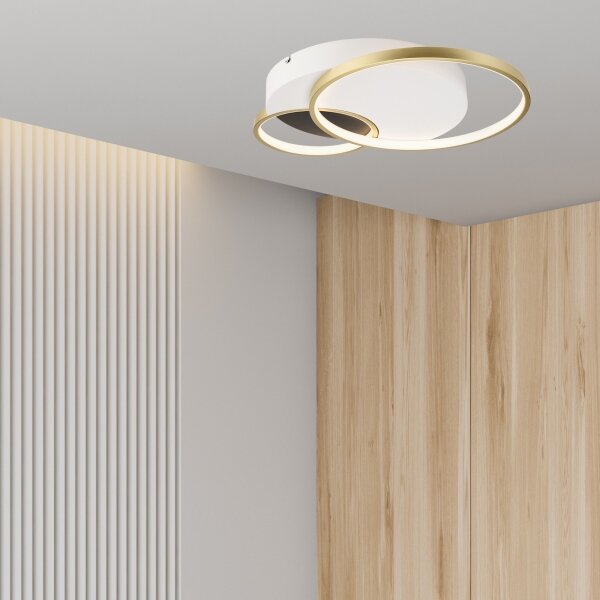 Plafonieră dimabilă BENITO LED/31W/230V 3000-6500K alb/auriu