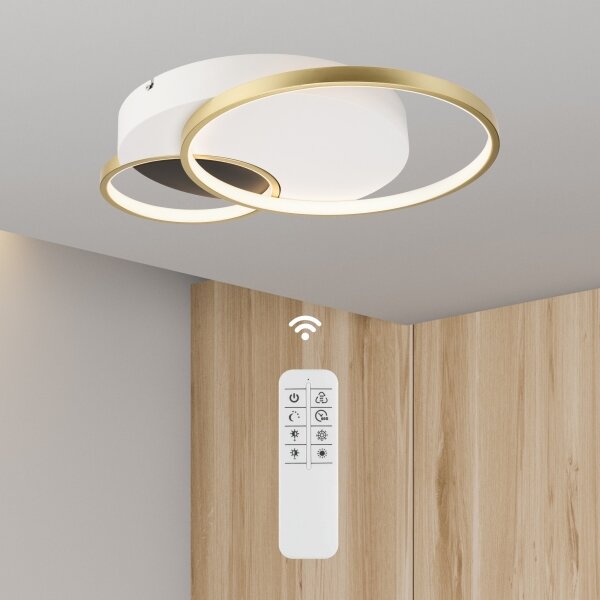 Plafonieră dimabilă BENITO LED/31W/230V 3000-6500K alb/auriu