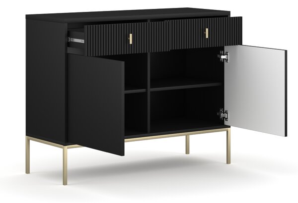 Comodă Magara 2D2S (Negru + Auriu). 1154749