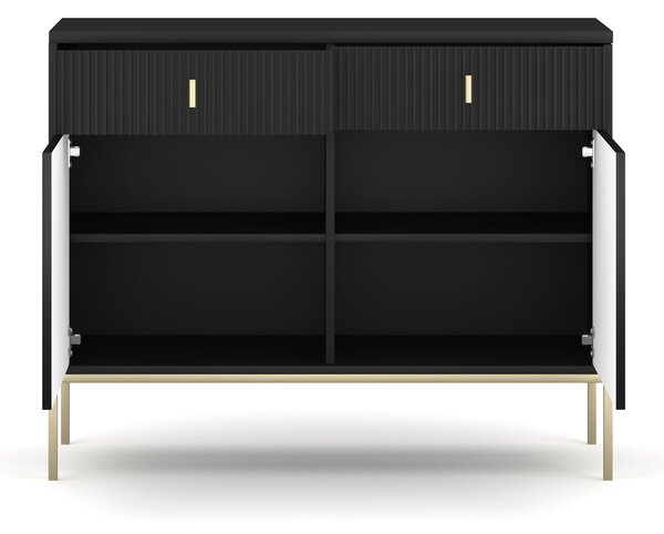 Comodă Magara 2D2S (Negru + Auriu). 1154749
