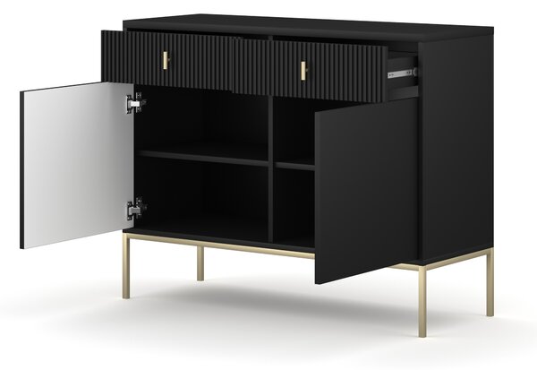 Comodă Magara 2D2S (Negru + Auriu). 1154749