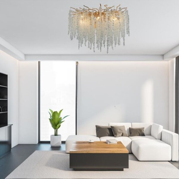 Lustră de cristal aplicată 12xG9/40W/230V auriu