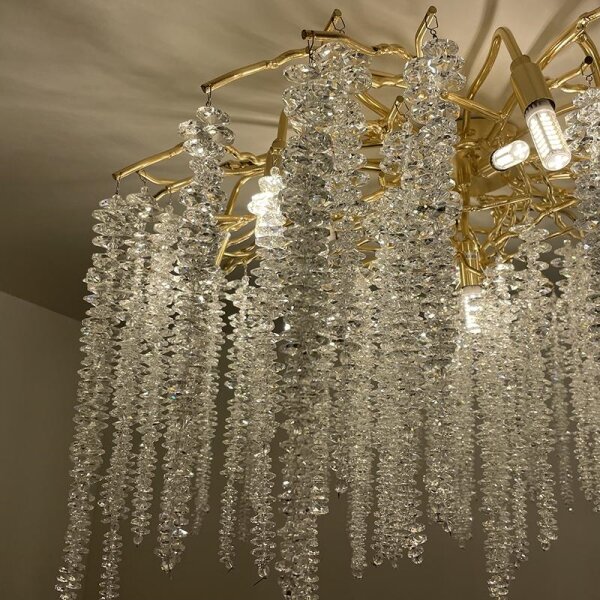 Lustră de cristal aplicată 12xG9/40W/230V auriu