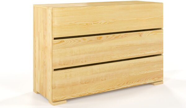 Comodă lemn masiv TerraCraft Pin 3 sertare, 120 × 45 × 81 cm