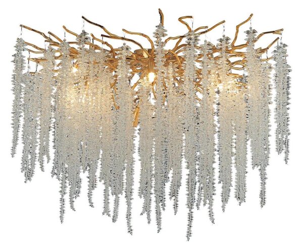 Lustră de cristal aplicată 12xG9/40W/230V auriu
